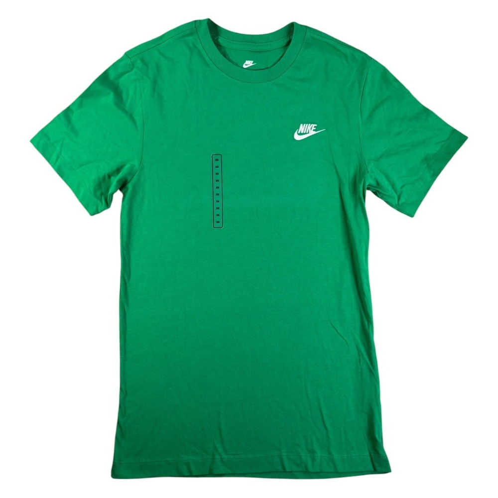 Nike Club Tee Shirt Mens XS Green Embroidered Swoosh Logo Crew Neck Athleisure